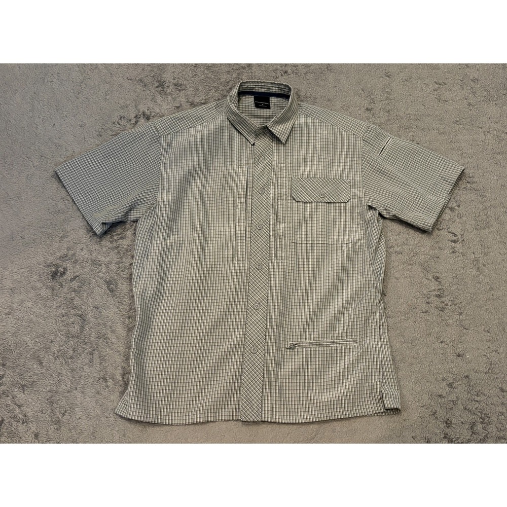 Propper Tactical Shirt Mens S Gray Check Short Sleeve Utility Fishing Outdoor